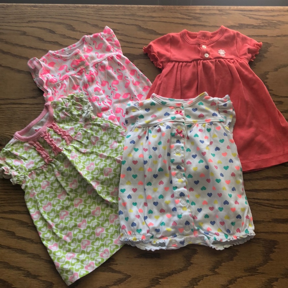 Carter’s Baby Girl’s Dresses and Rompers Bundle